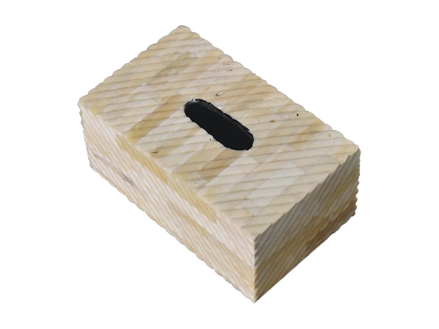 Artisan Furniture Solid Wood Bone Inlay Tissue Box