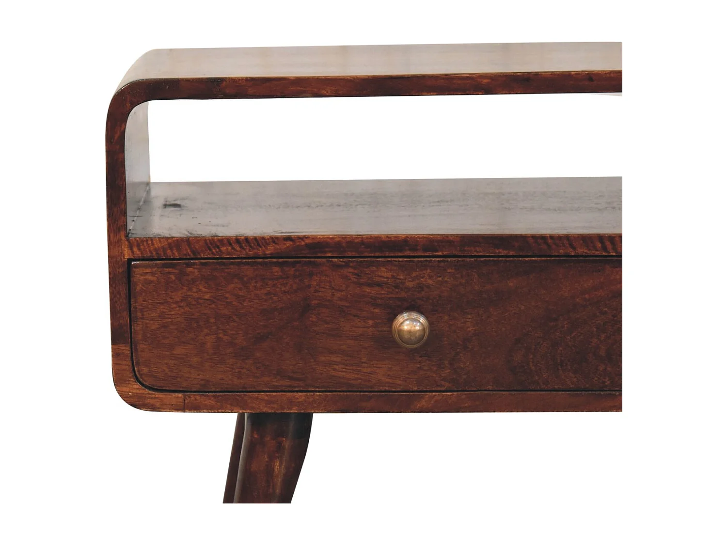 Artisan Furniture Solid Wood Curved California Walnut Media Unit