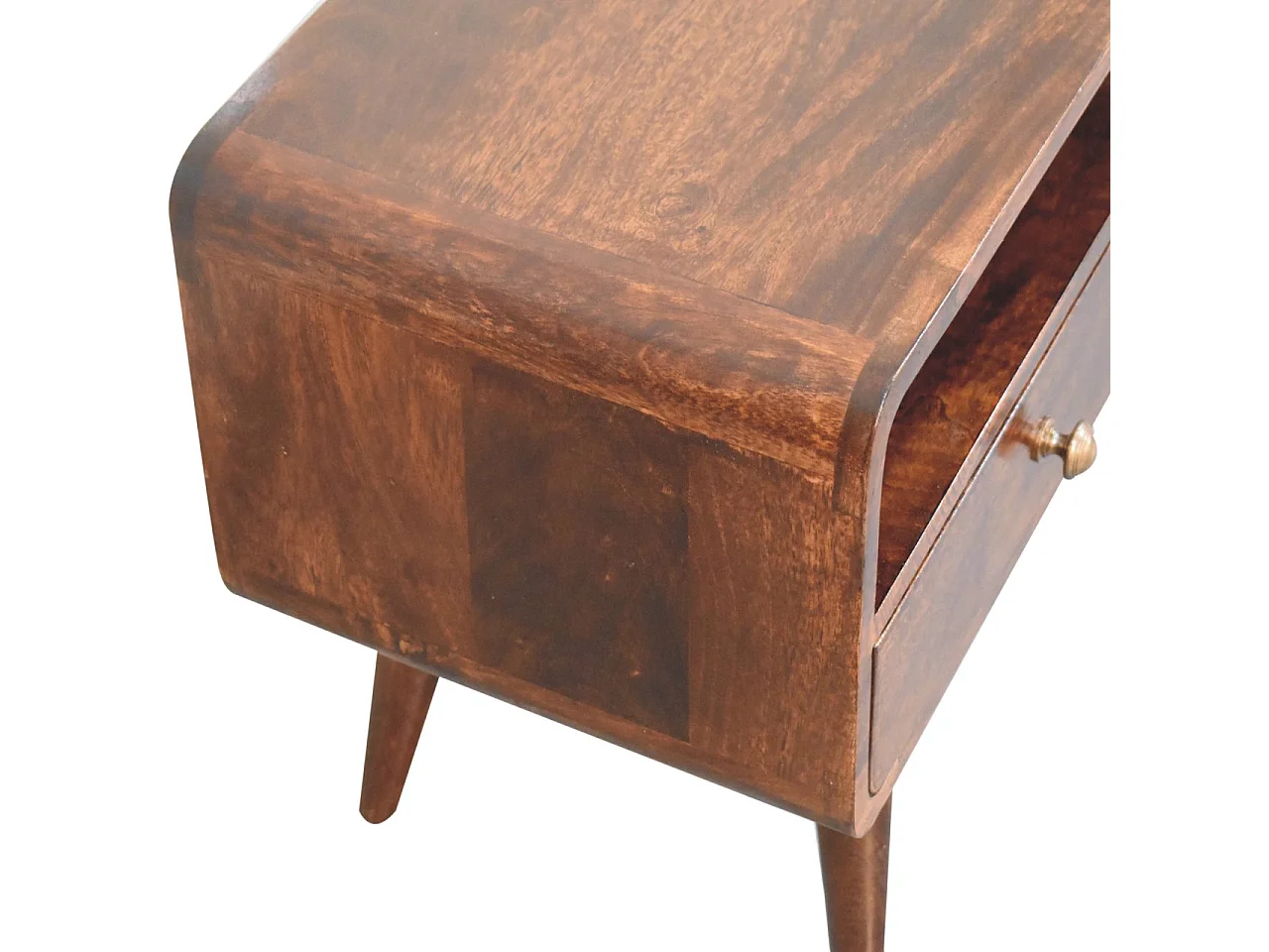 Artisan Furniture Solid Wood Curved California Walnut Media Unit