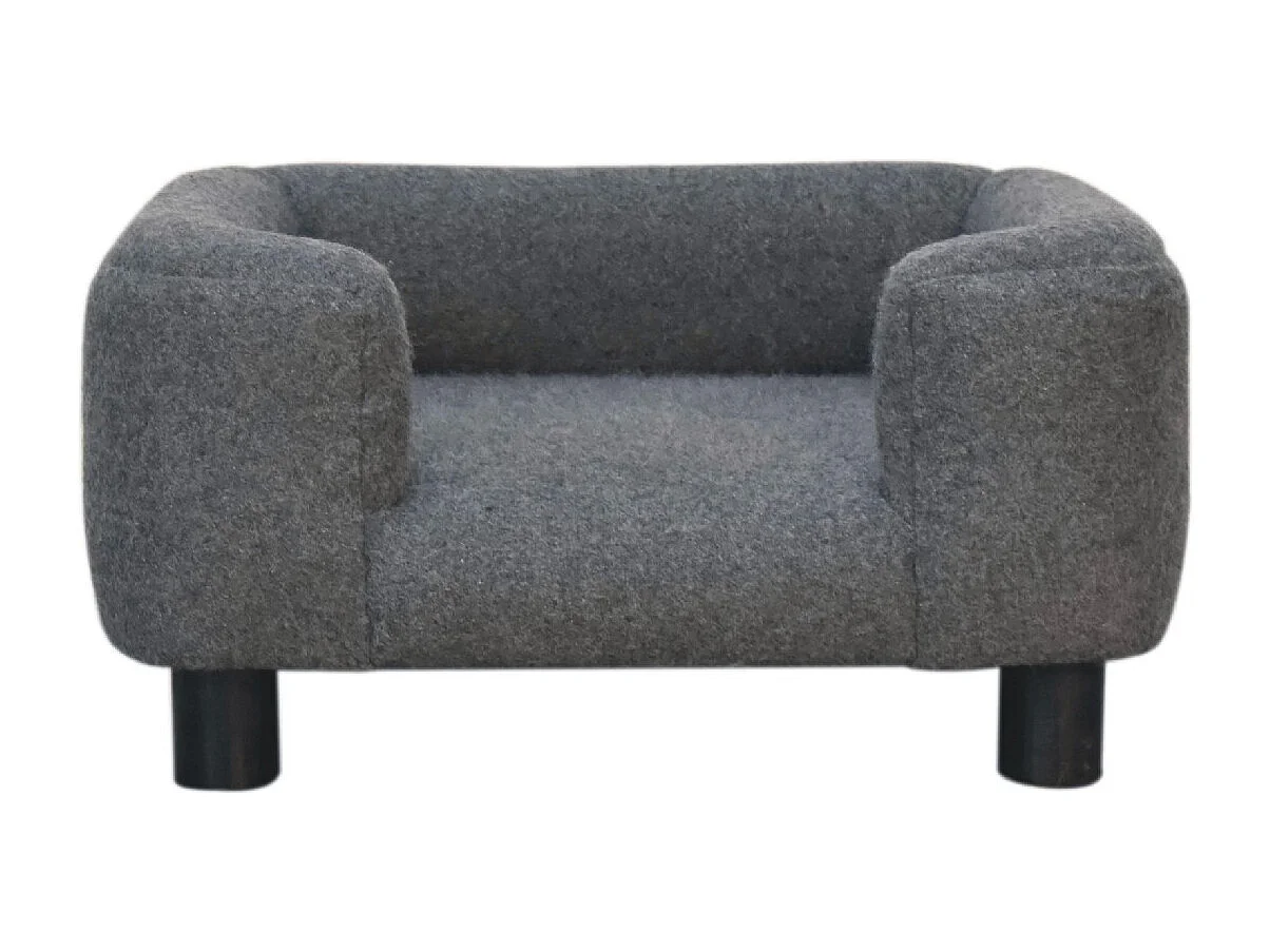 Artisan Furniture Solid Wood Mini Battleship Tweed Pet Sofa Bed