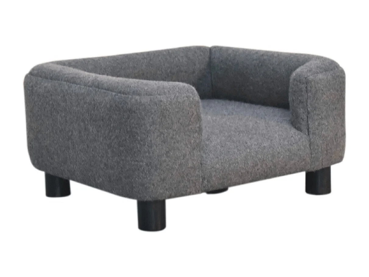 Artisan Furniture Solid Wood Mini Battleship Tweed Pet Sofa Bed