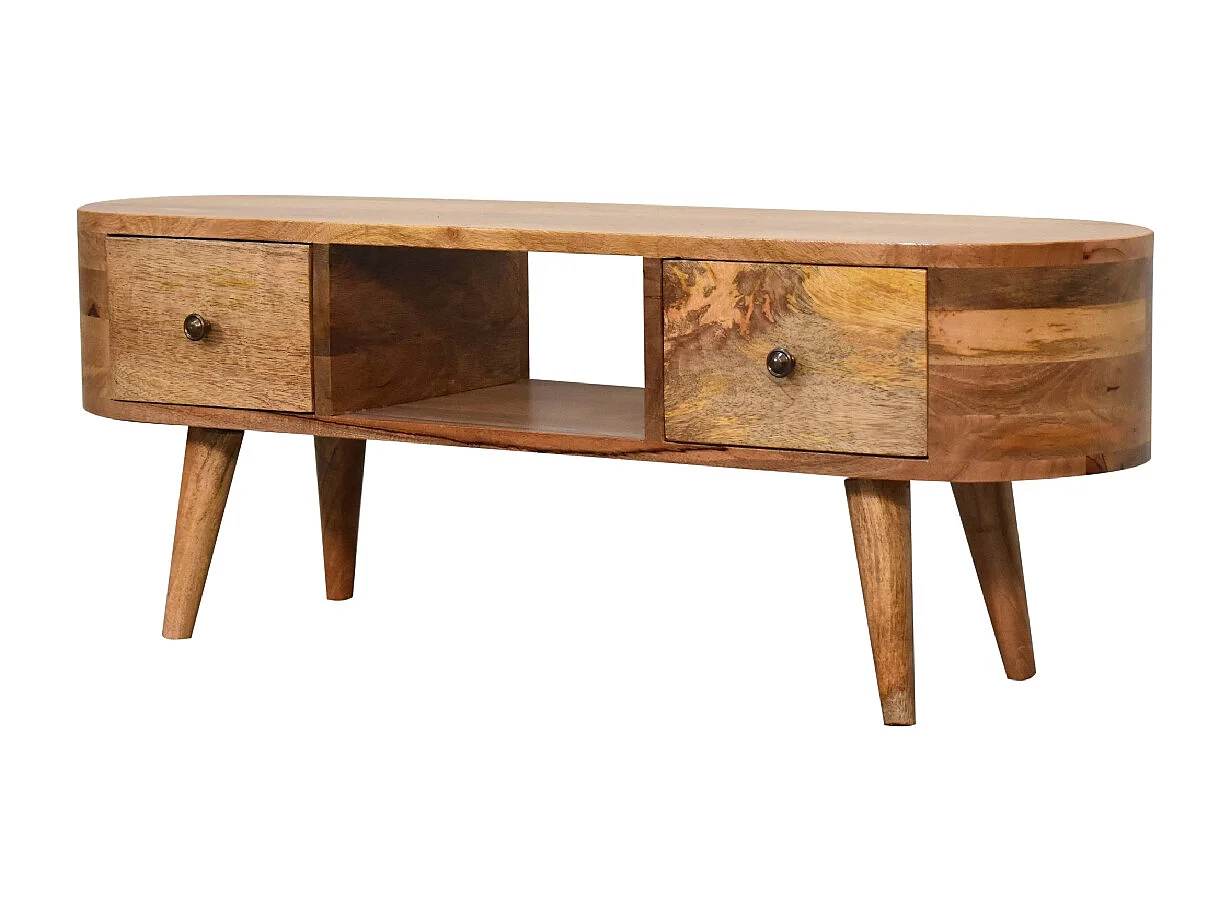 Artisan Furniture Solid Wood Mini Rounded Entertainment Unit