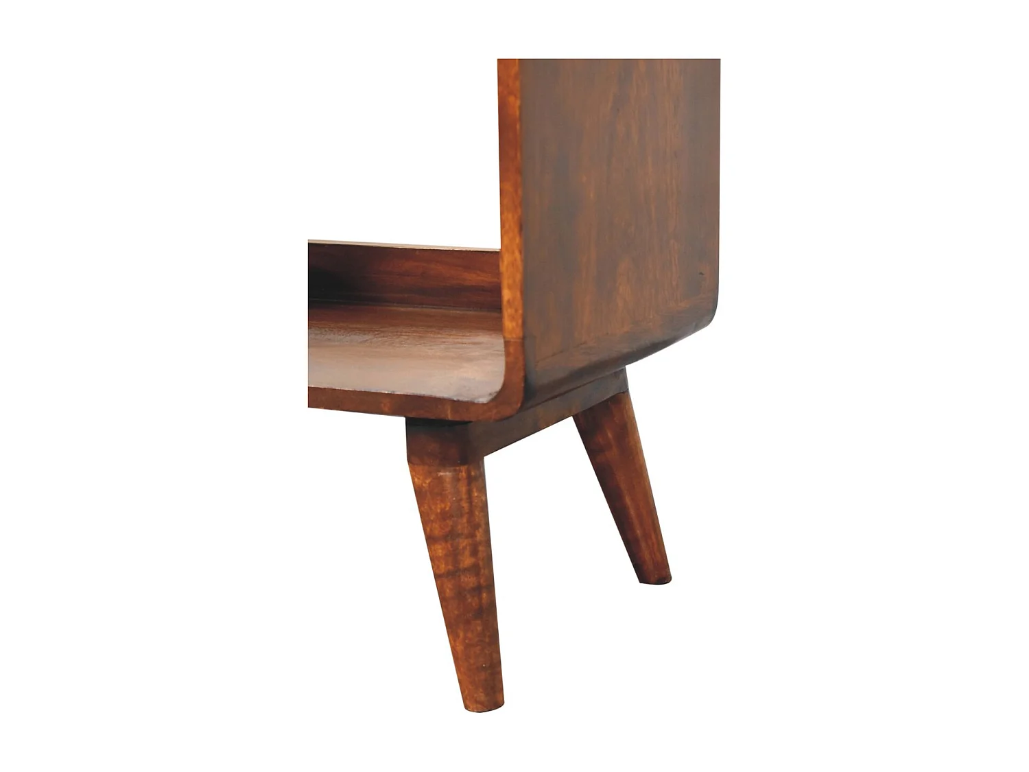 Artisan Furniture Solid Wood Curved Chestnut Double Slot Media Unit