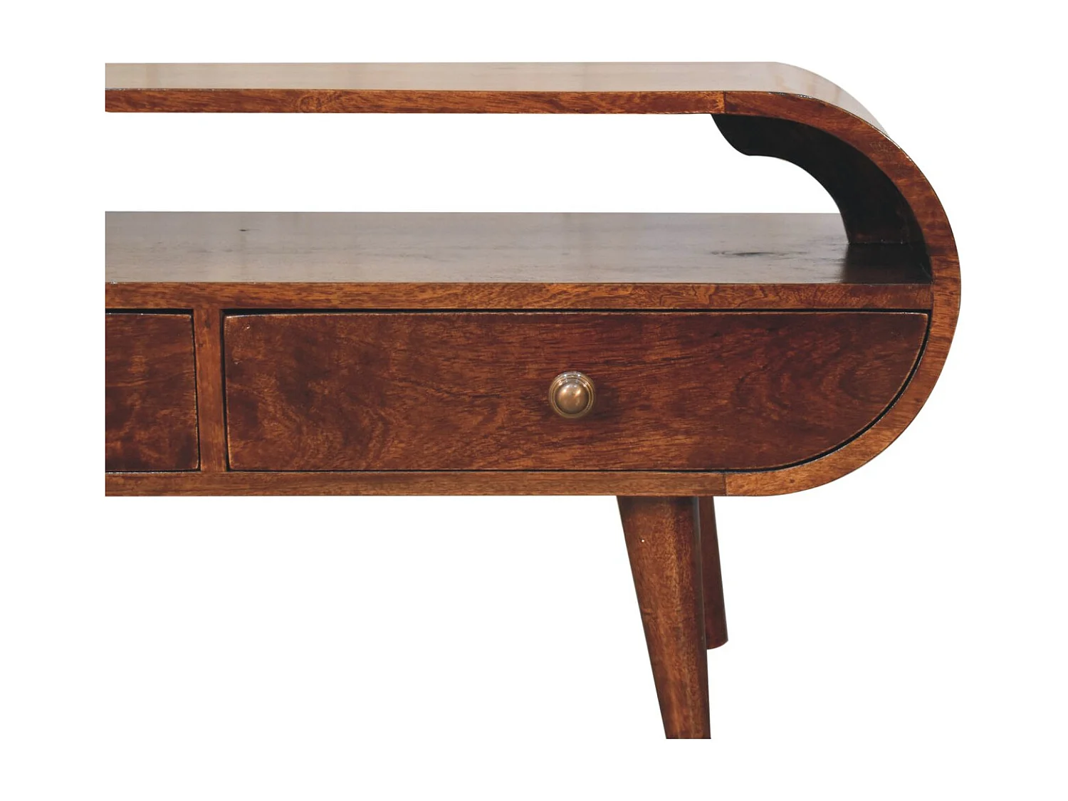 Artisan Furniture Solid Wood California Walnut Circular TV Stand