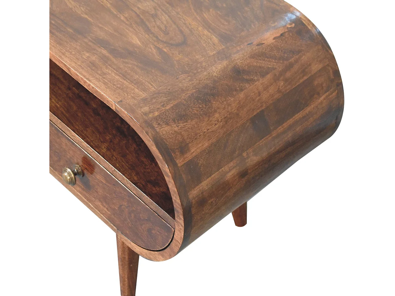 Artisan Furniture Solid Wood California Walnut Circular TV Stand