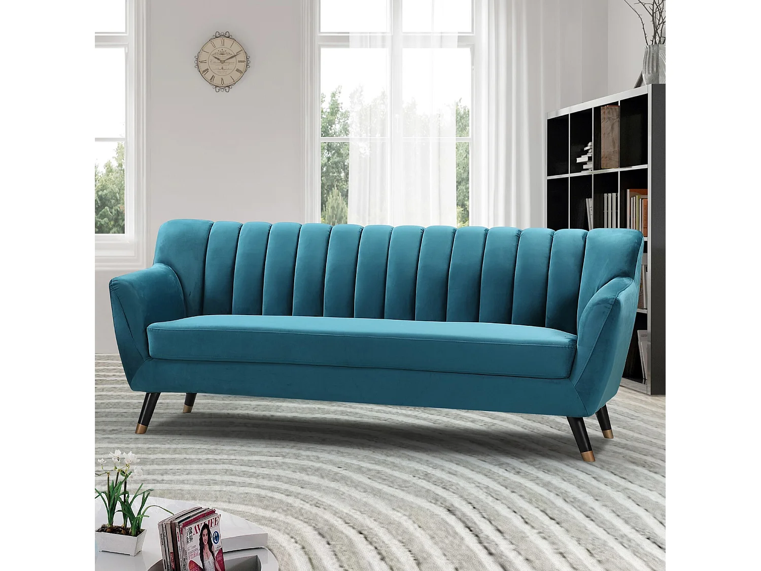 Morgan 3 Seat Velvet Sofa