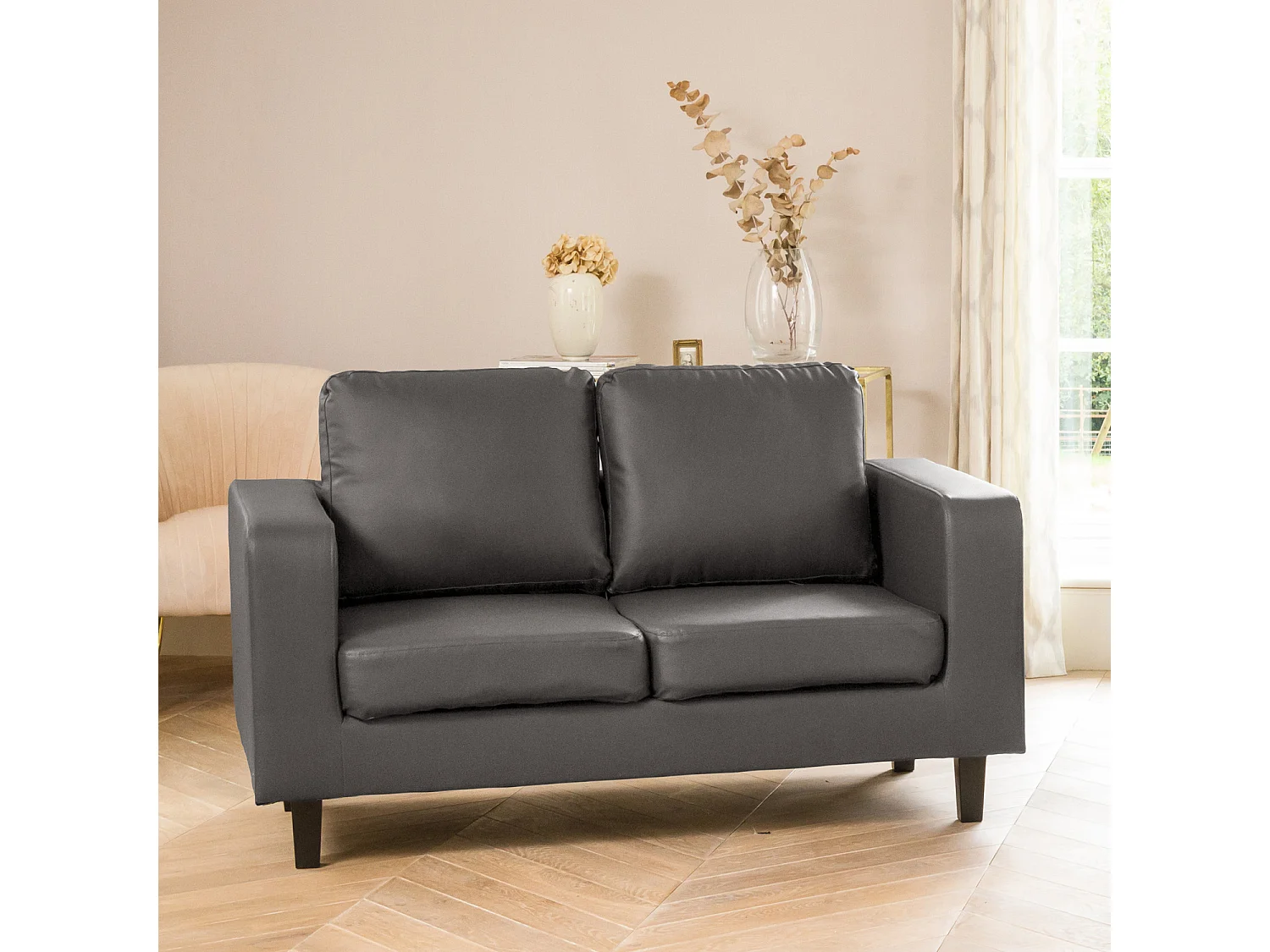 Monmouth 2 Seat Leather Sofa