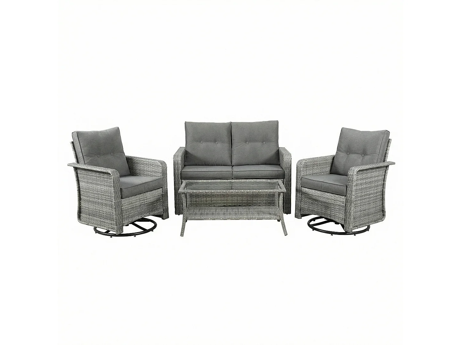 The Leigh 4 Seat Rattan Sofa Lounge Set