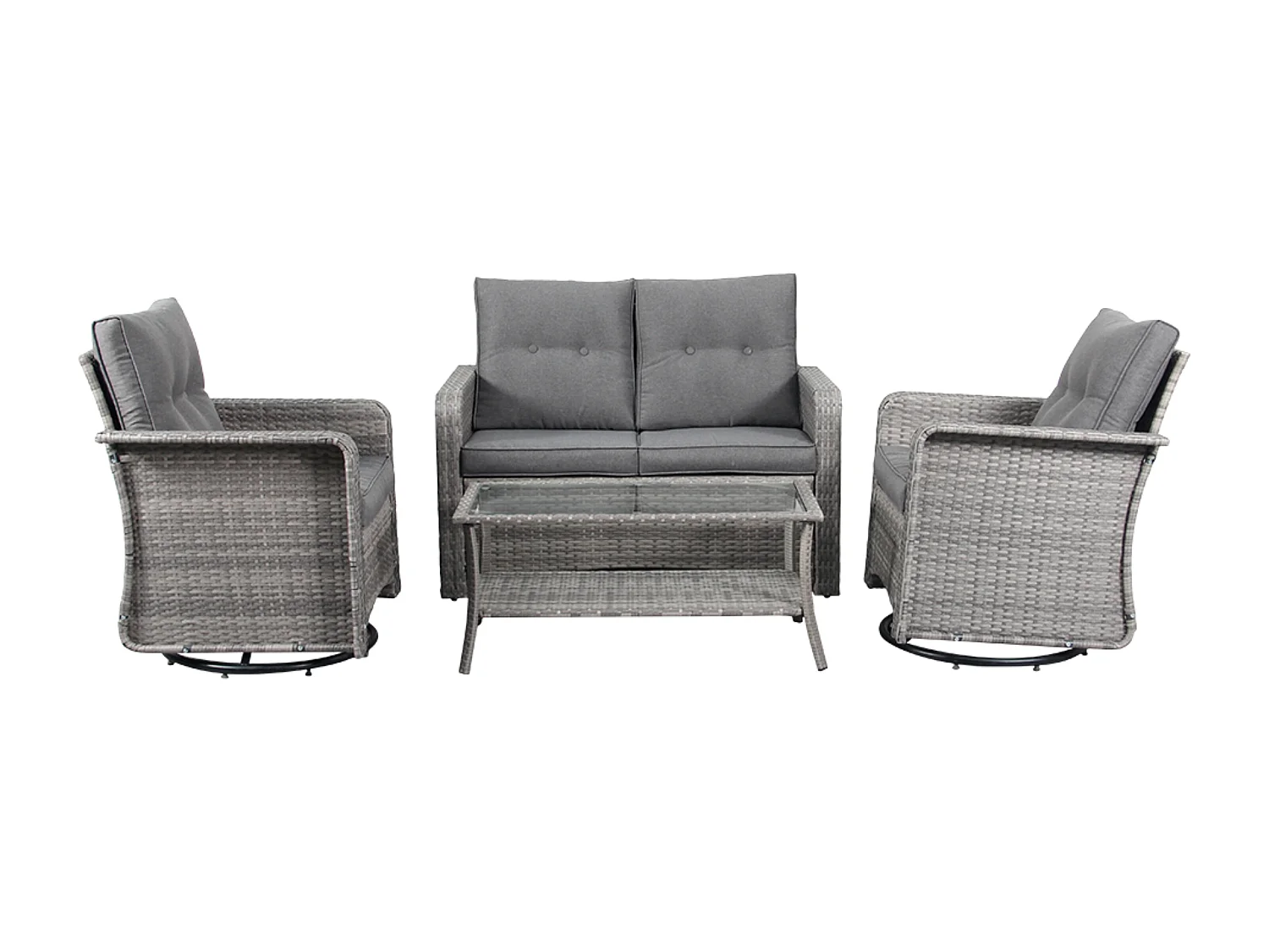 The Leigh 4 Seat Rattan Sofa Lounge Set
