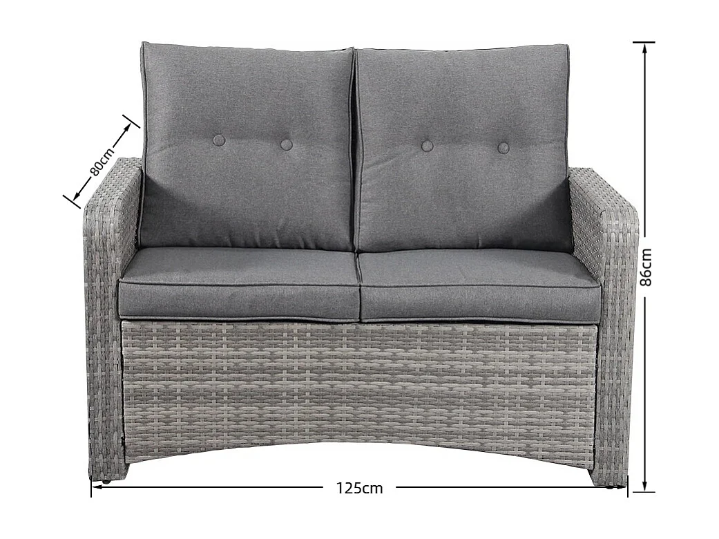 The Leigh 4 Seat Rattan Sofa Lounge Set