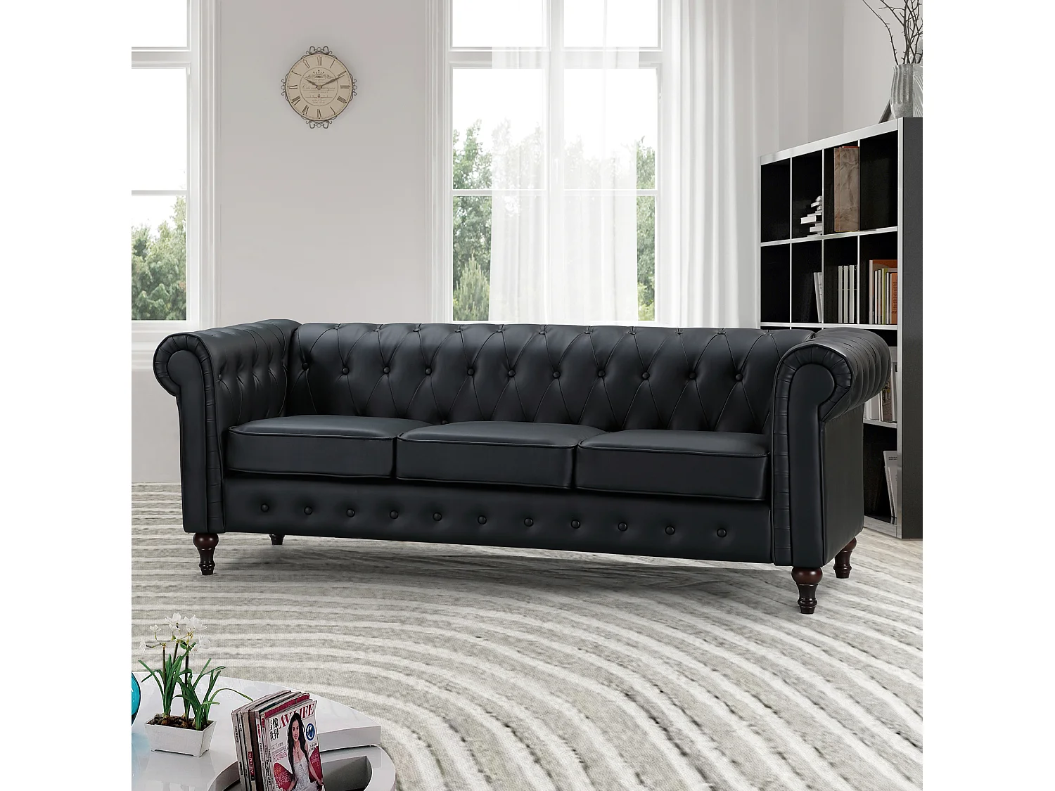 Richland 3 Seat Leather Sofa