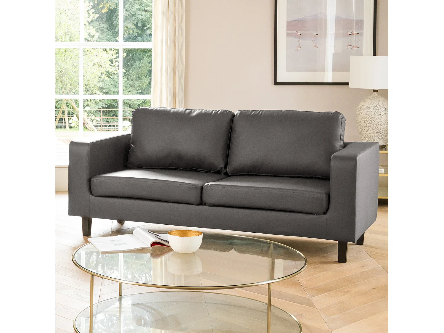 Monmouth 3 Seat Leather Sofa