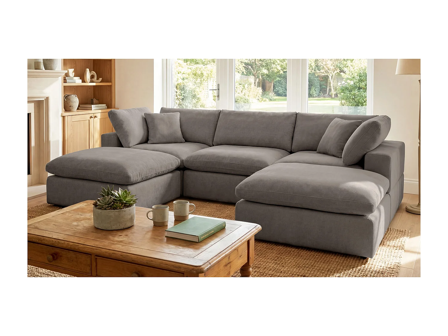 Cotleigh 5 Piece U-Shaped Modular Corner Sofa