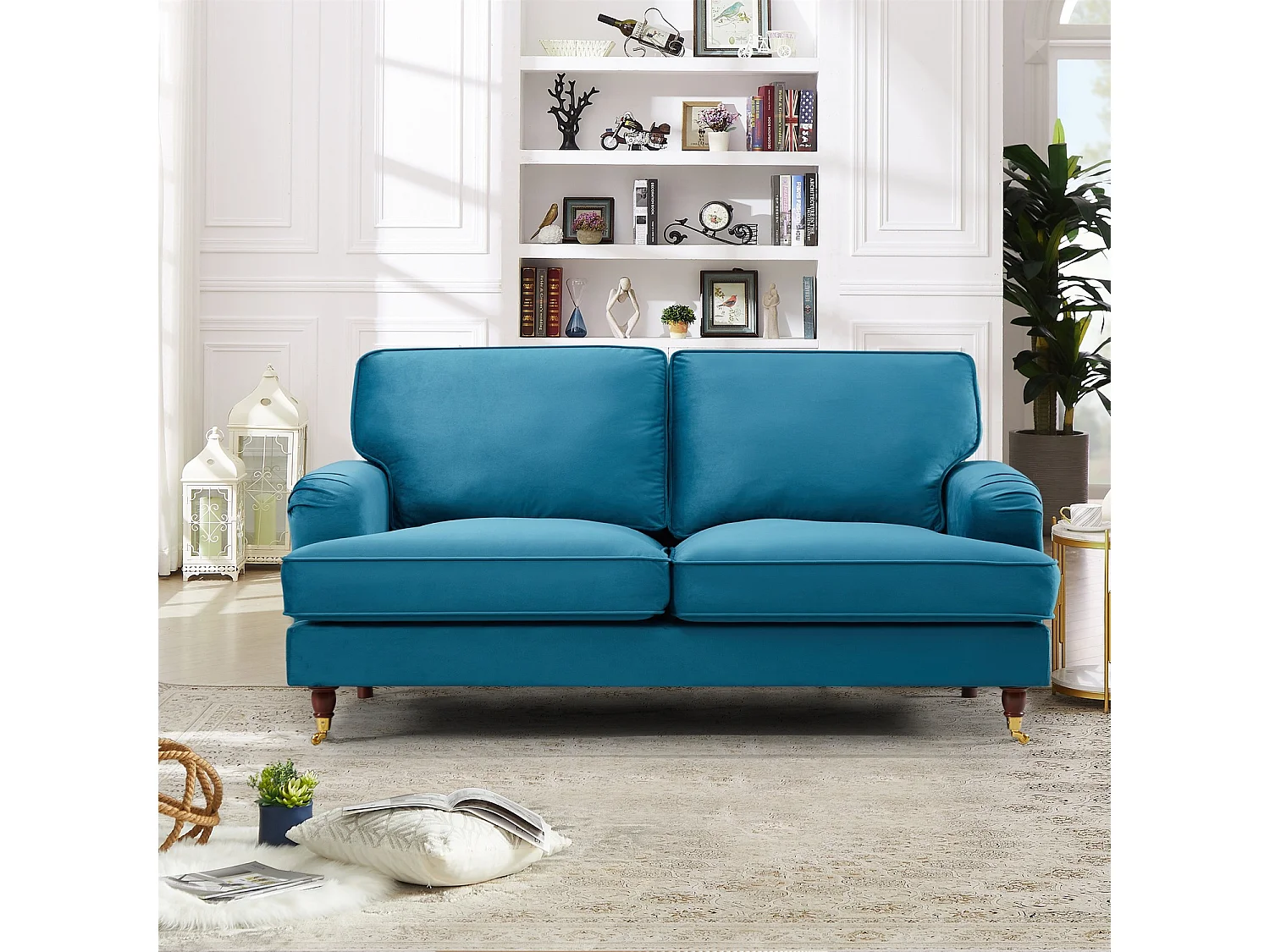 Woodbury 158cm Wide 2 Seat Velvet Fabric Sofa