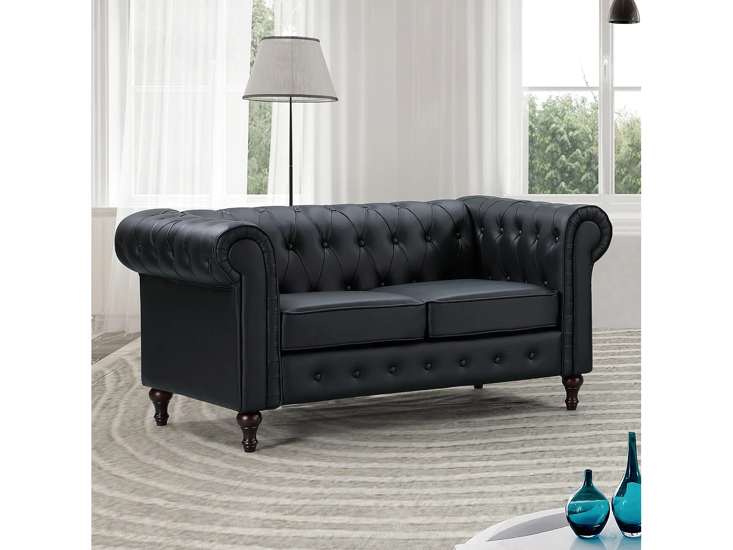 Richland 2 Seat Leather Sofa