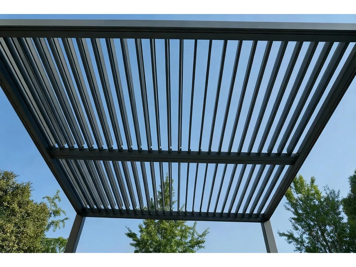 3m x 3m Aluminium Pergola with Manual Louvre Roofing