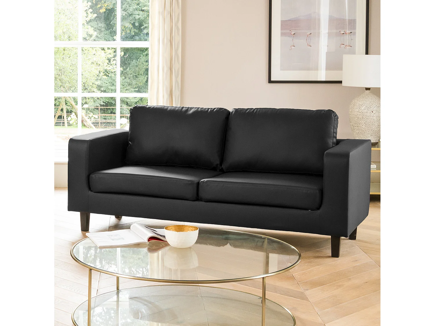Monmouth 3 Seat Leather Sofa