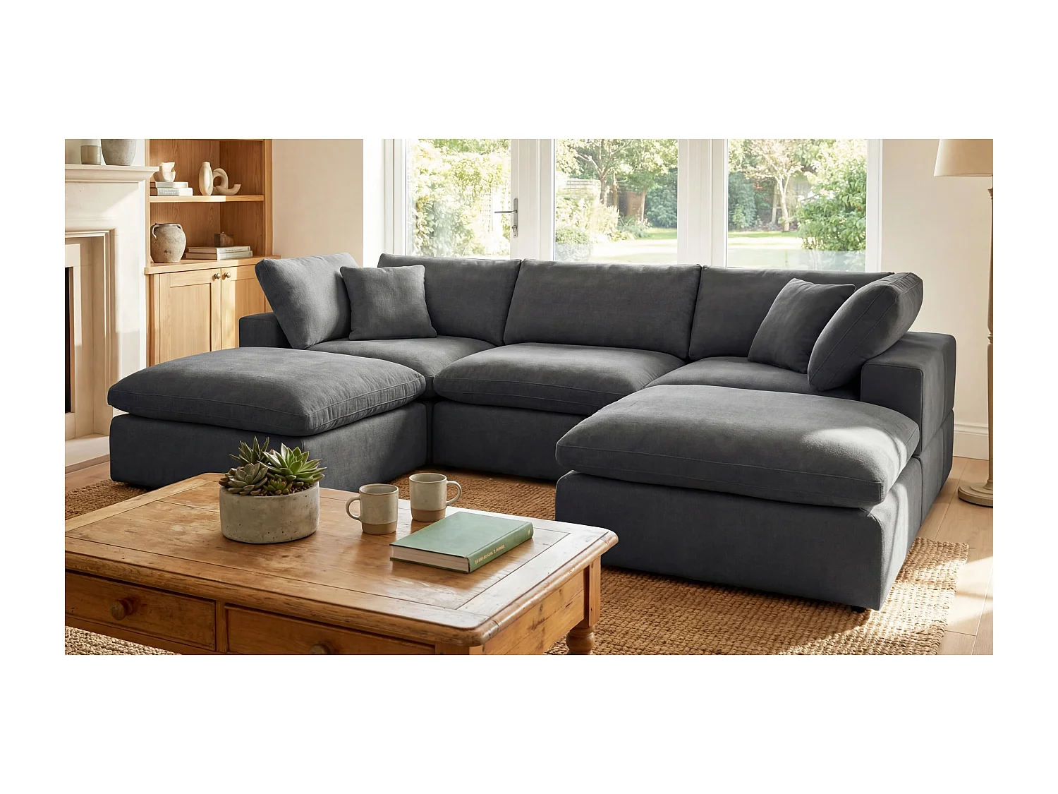 Cotleigh 5 Piece U-Shaped Modular Corner Sofa