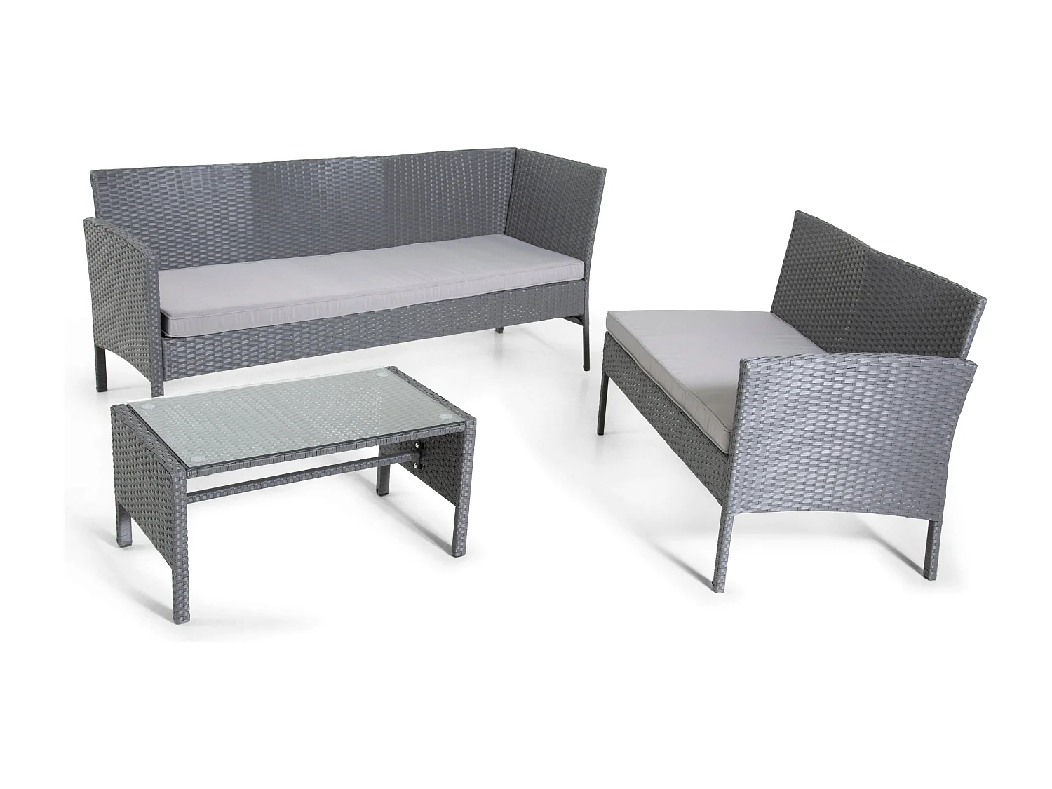 The Lakewood Grey Corner Rattan Set - 5 Seat