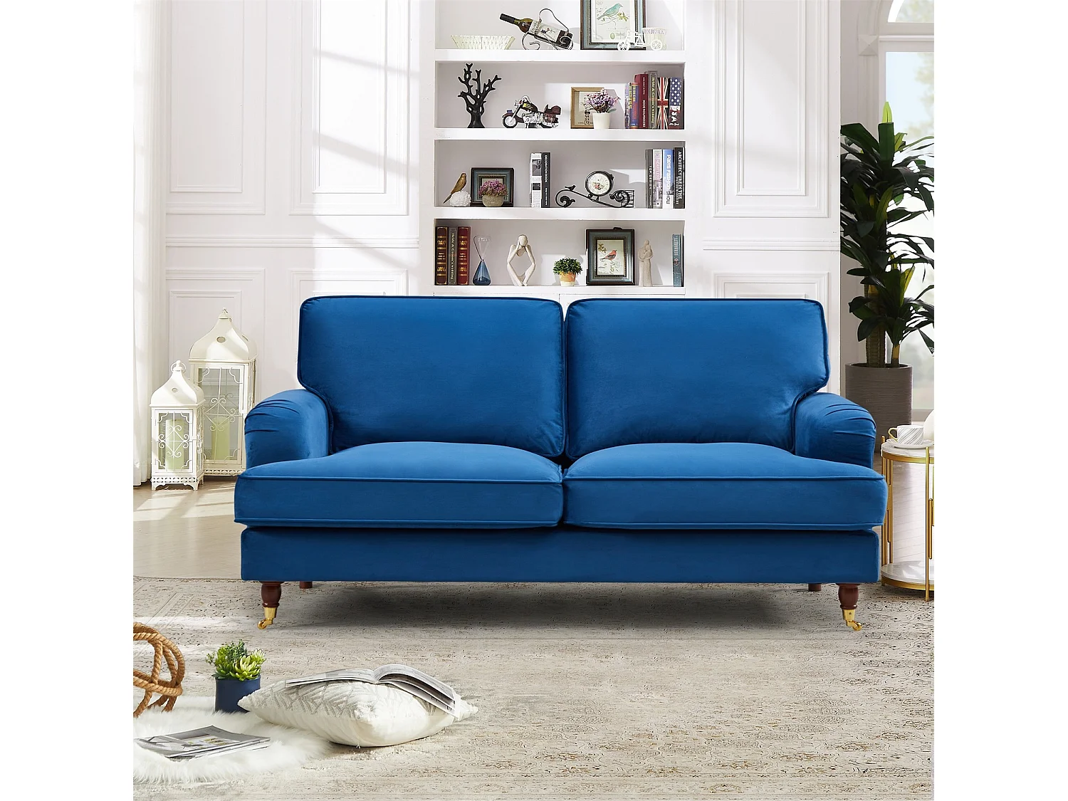 Woodbury 158cm Wide 2 Seat Velvet Fabric Sofa