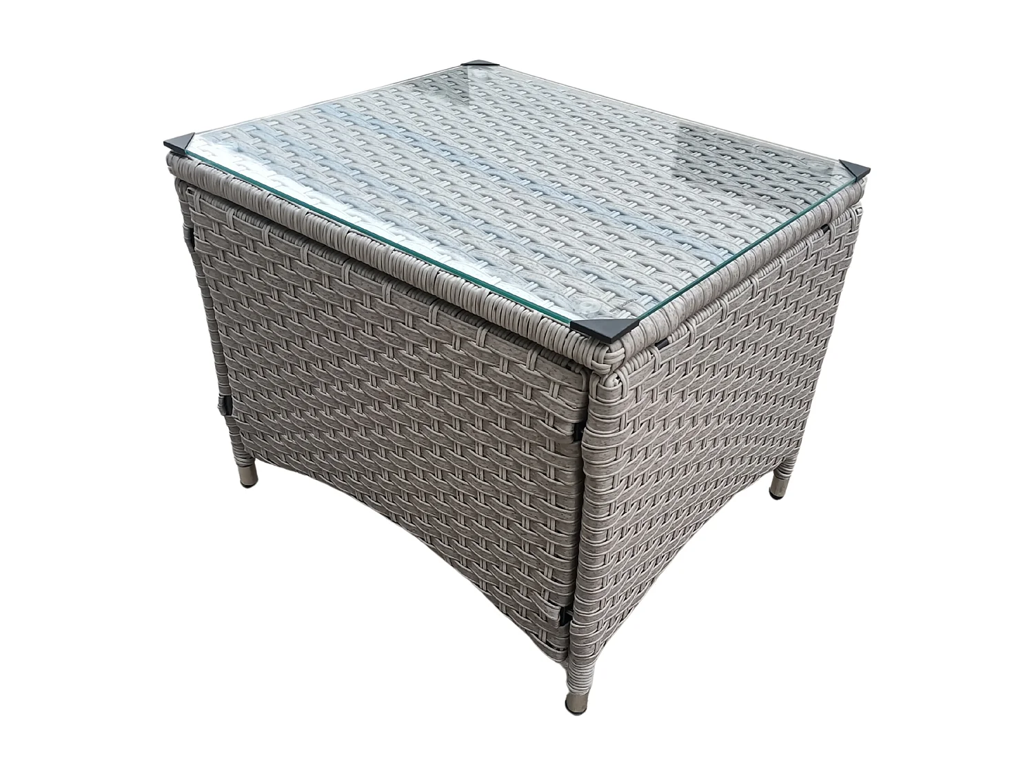 Leigh Wicker Rattan Natural Bistro Set with outdoor cushion