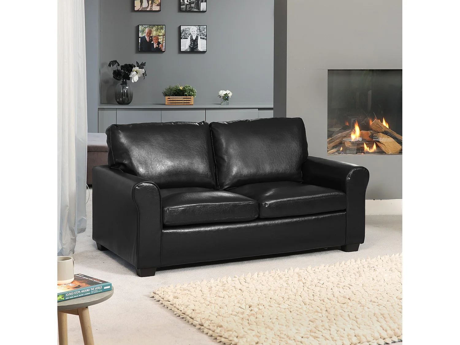 Lauderdale 2.5 Seat Leather Sofa Bed