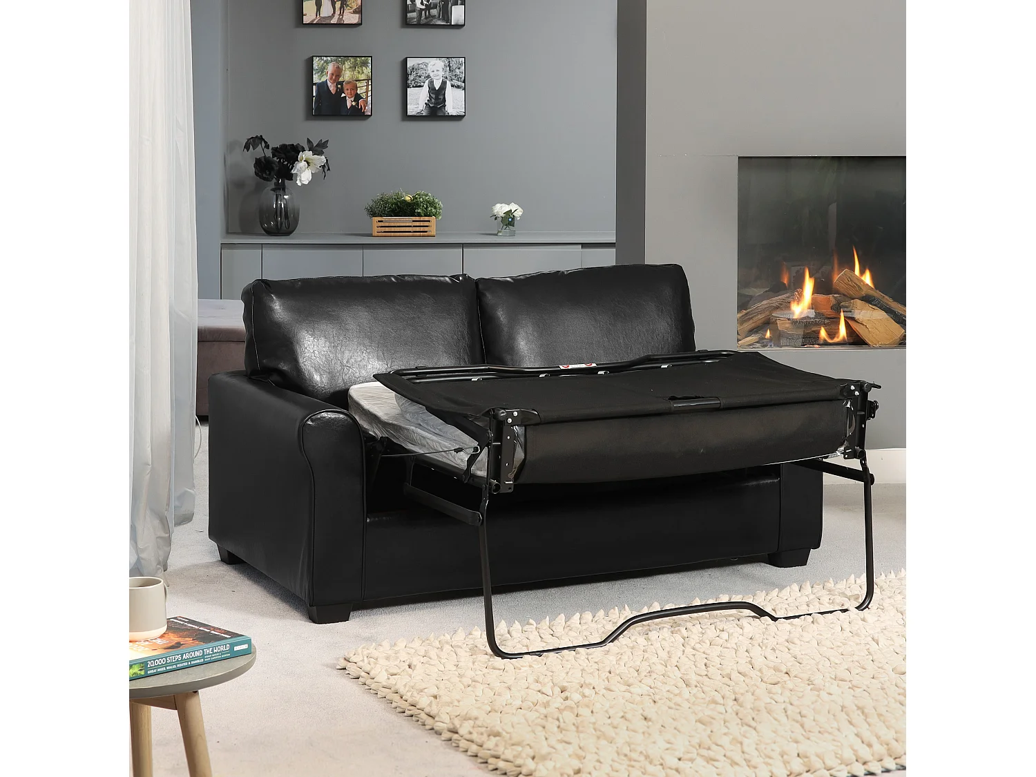 Lauderdale 2.5 Seat Leather Sofa Bed