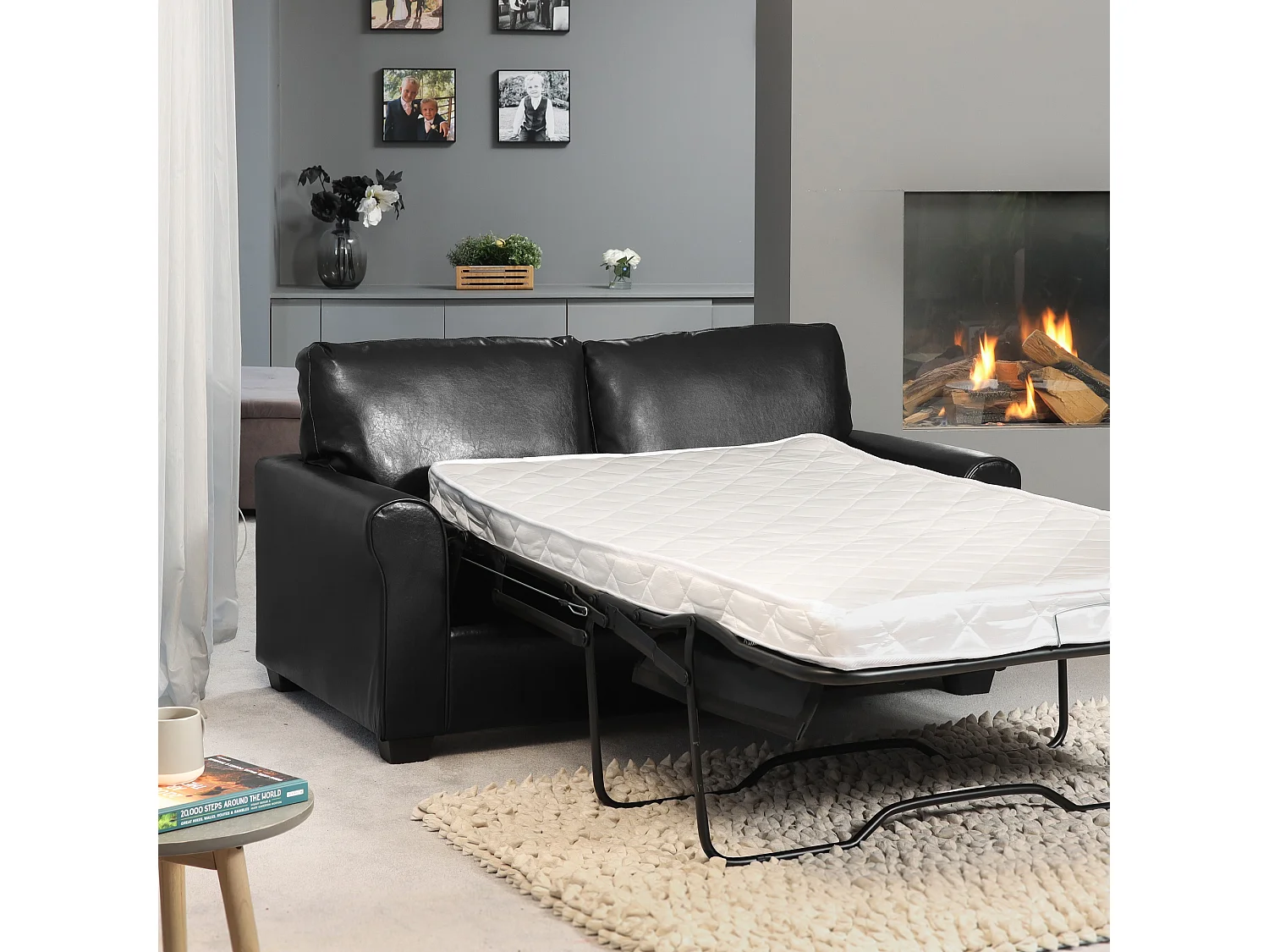 Lauderdale 2.5 Seat Leather Sofa Bed