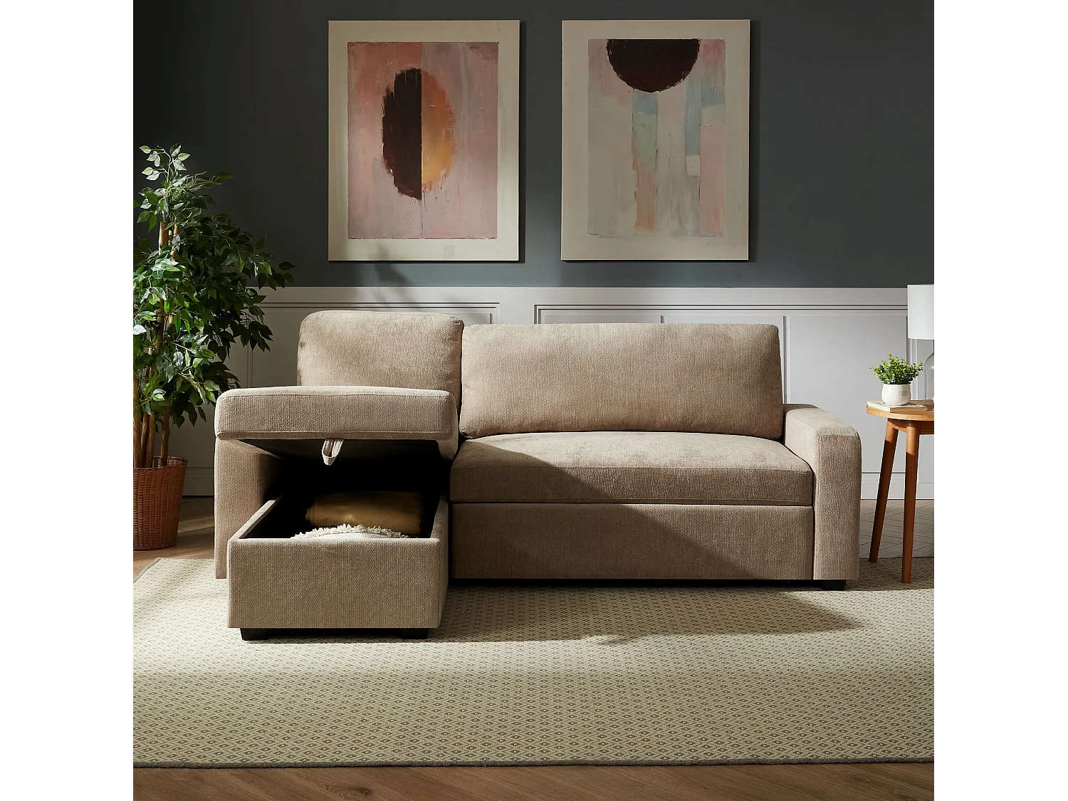 Coeburn Reversible Corner Sofabed with Storage