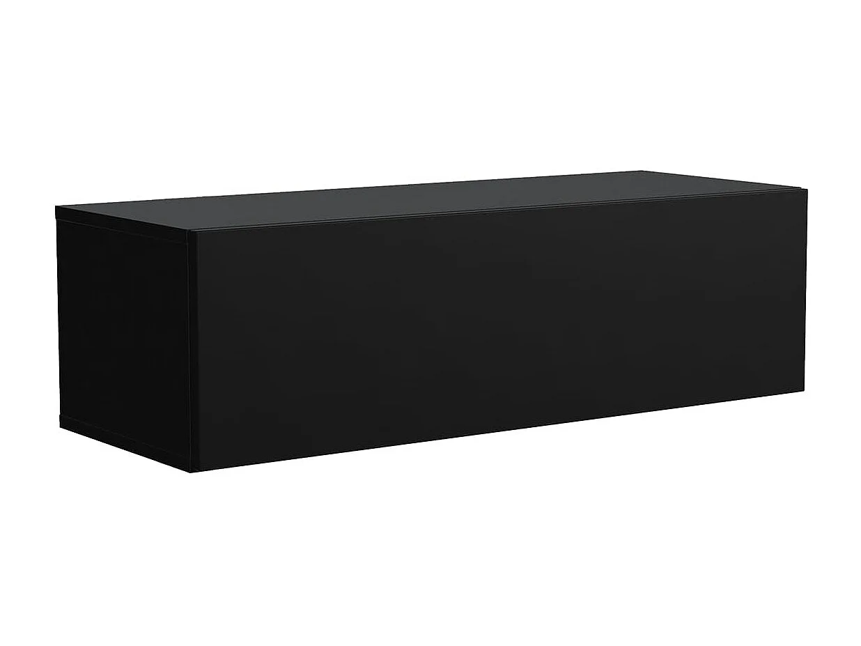 MebLocker Aufhängendes TV-Ständer-Länge Schwarz 100,2 x 36,5 x 30 cm – Wohnzimmer-TV-Tisch – moderner wandmontierter TV-Tisch – TV-Bank