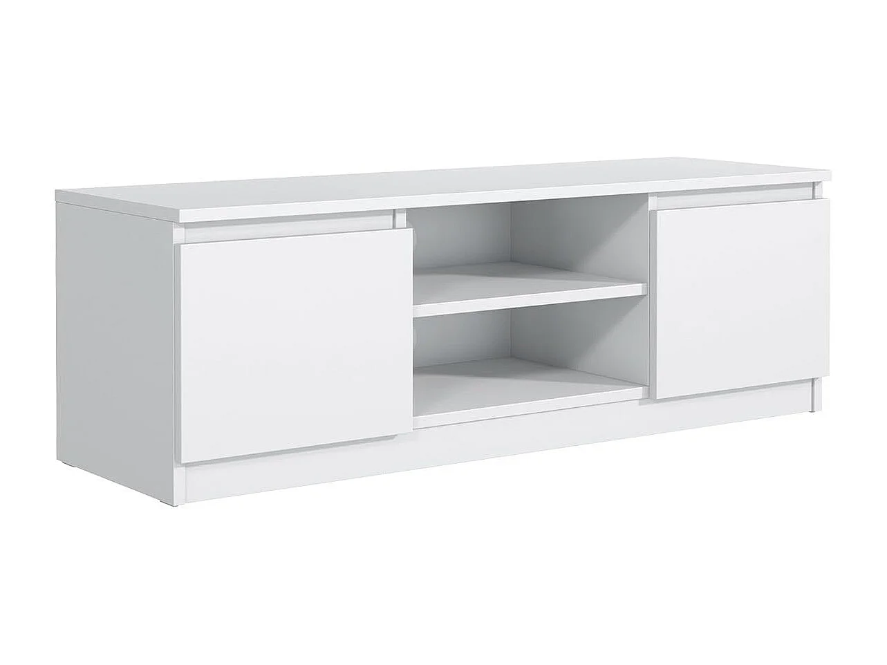 MebLocker TV-Ständer-Länge Weiß 120,4 x 39 x 38,5 cm - Wohnzimmer-TV-Tisch - Moderner wandmontierter TV-Tisch - TV-Tisch - Großer TV-Tisch Schlafzimmer
