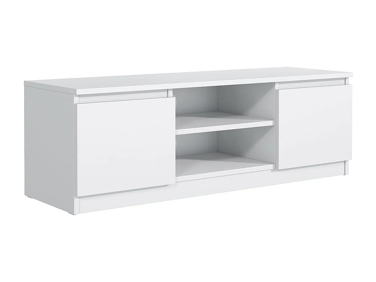 MebLocker Hängender TV-Ständer, Länge weiß, 138,6 x 39 x 40 cm – Wohnzimmer-TV-Tisch – moderner wandmontierter TV-Ständer – TV-Bank – große TV-Schlafzimmerständer