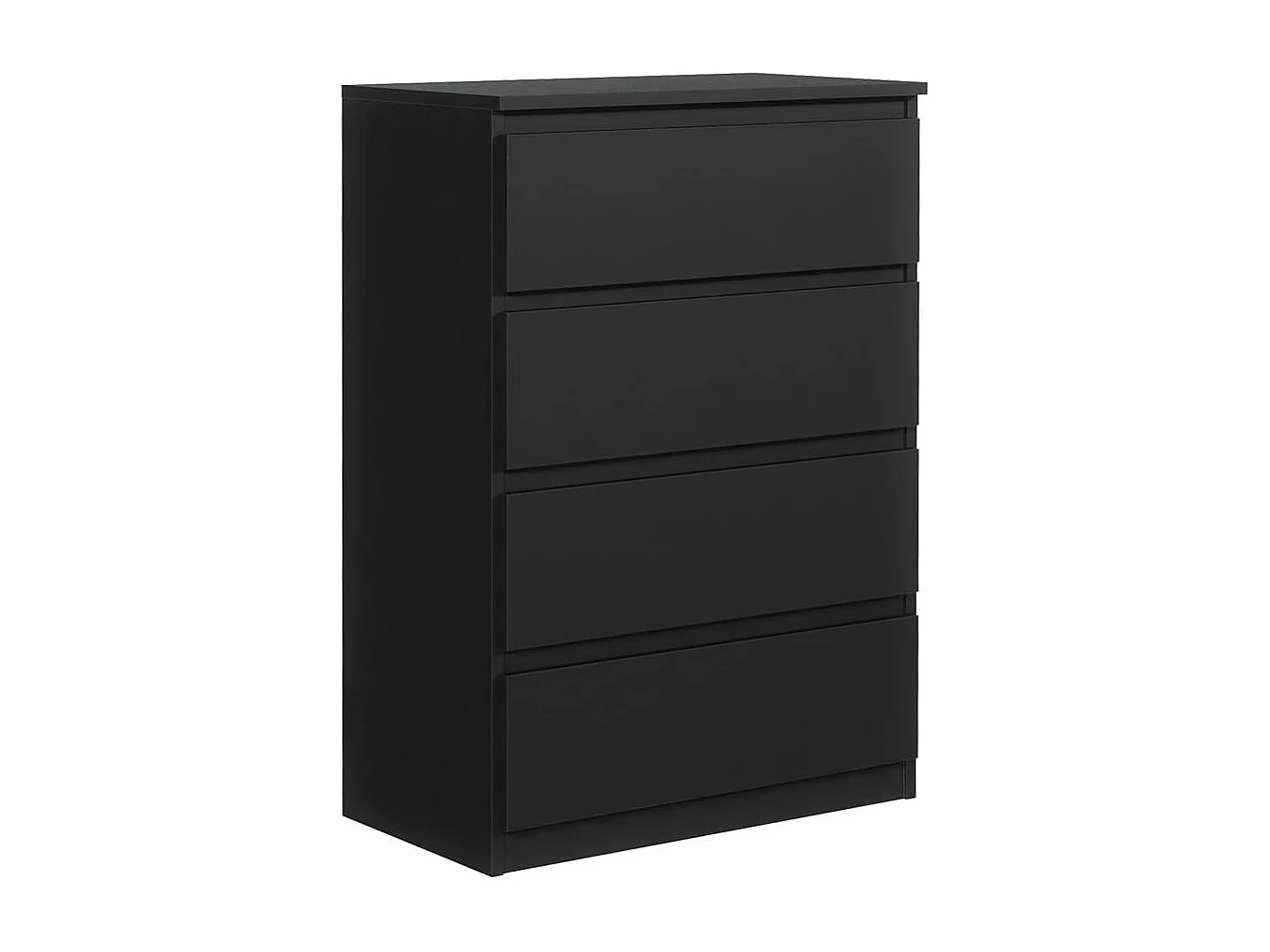 MebLocker 4-lades ladekast, ideaal voor woonkamer, slaapkamer, kinderbadkamer, tienerkamer en kantoor, (zwart)