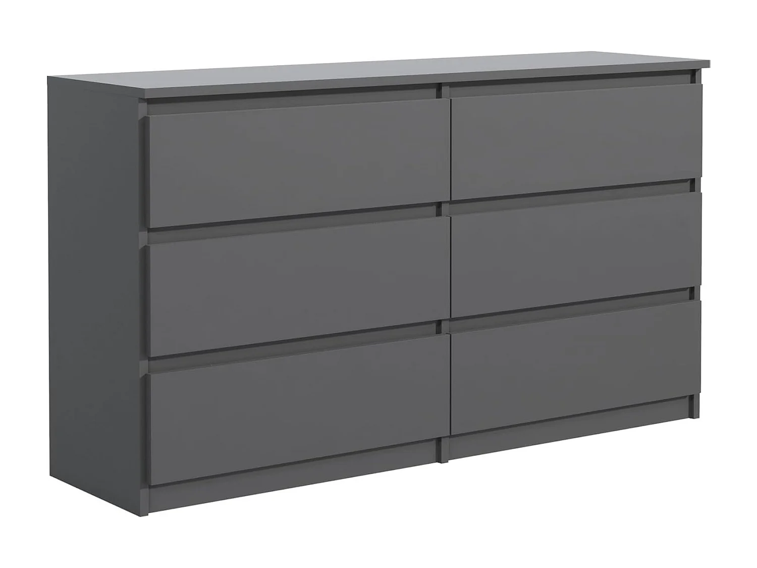 MebLocker Cajonera - Antracita - 138,6 x 78,5 x 39 cm - Aparador para salón, pasillo, dormitorio - Armario moderno de cajones