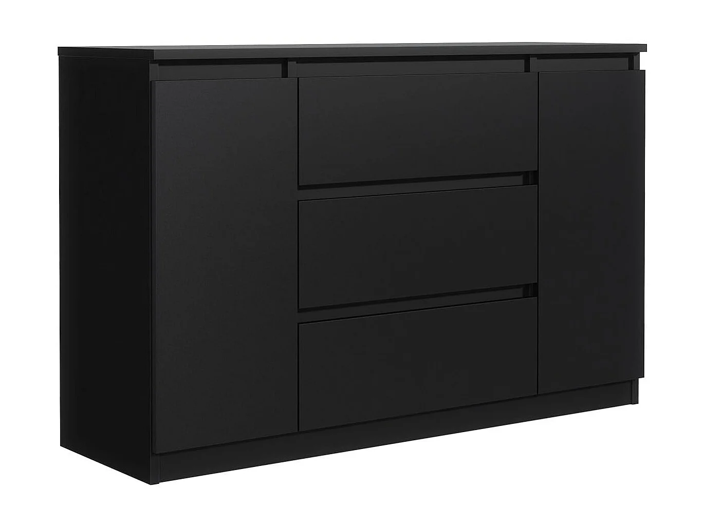 MebLocker Commode à 3 tiroirs, 2 Portes, 140 cm, idéale pour Le Salon, la Chambre à Coucher, la Chambre d'enfant et Le Bureau
