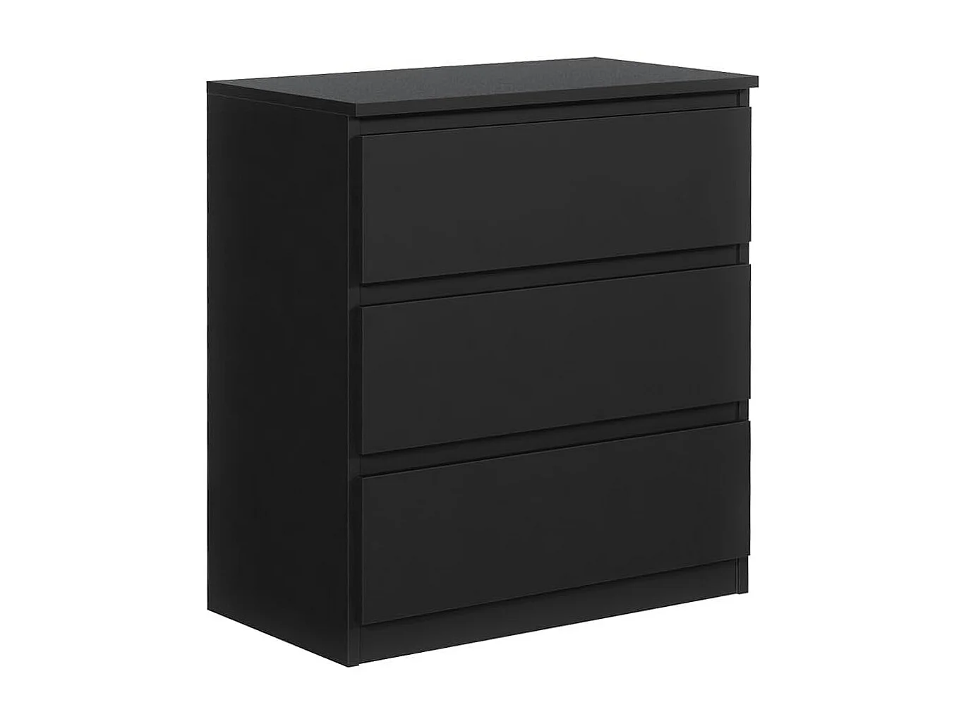 MebLocker Commode à 3 tiroirs, idéale pour Le Salon, la Chambre à Coucher, la Chambre d'enfant, la Chambre d'adolescent et Le Bureau, Solution Moderne (Noir)