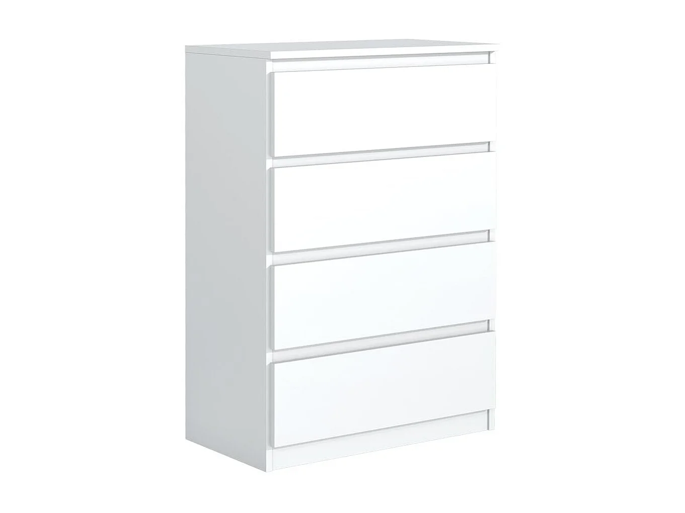 MebLocker 4-ladekast met 4 lades, ideaal voor woonkamer, slaapkamer, kinderbadkamer, tienerkamer en kantoor, (wit)
