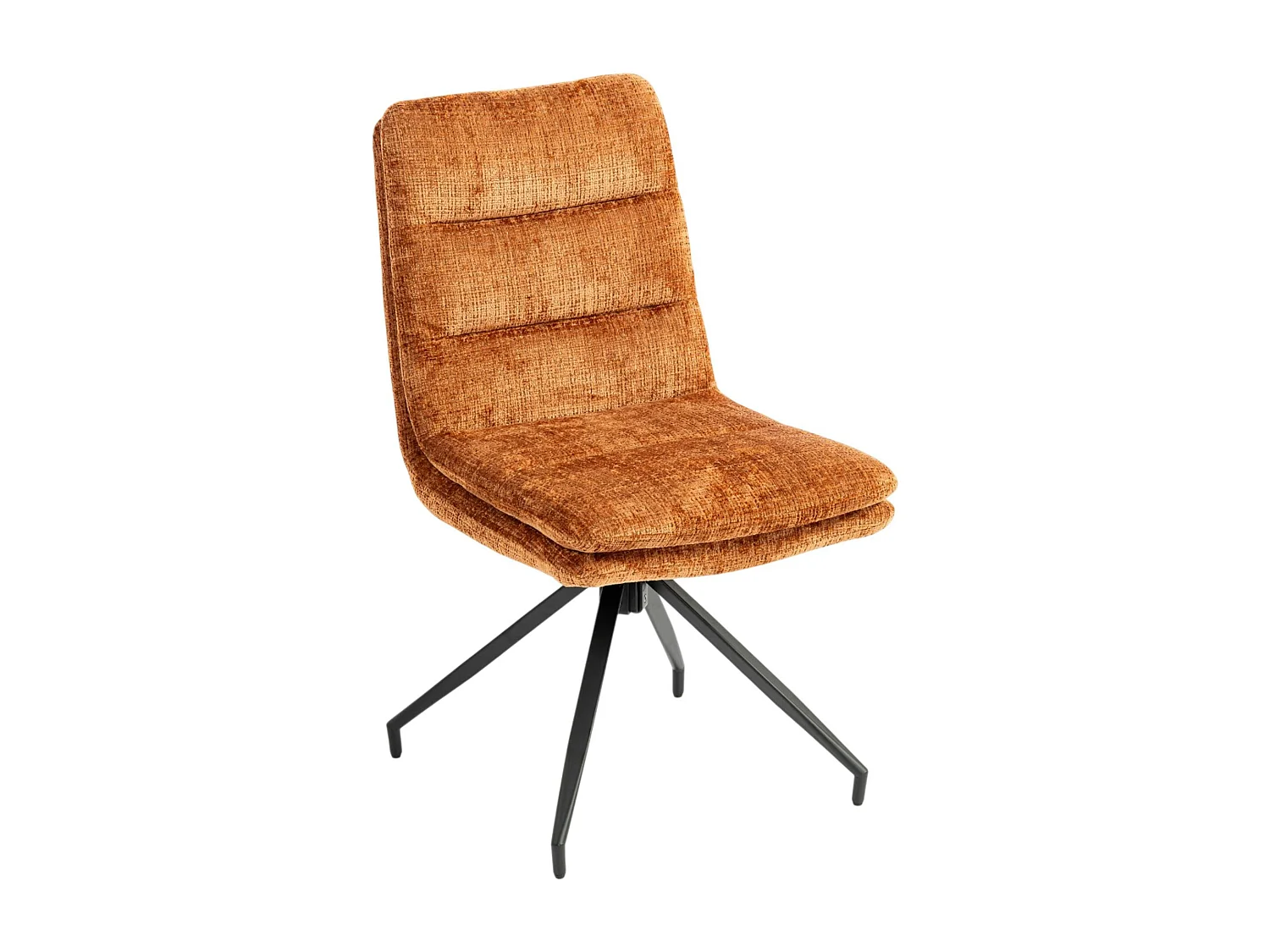Chaise pivotante rouille en tissu doux texturé (x2) PALERME
