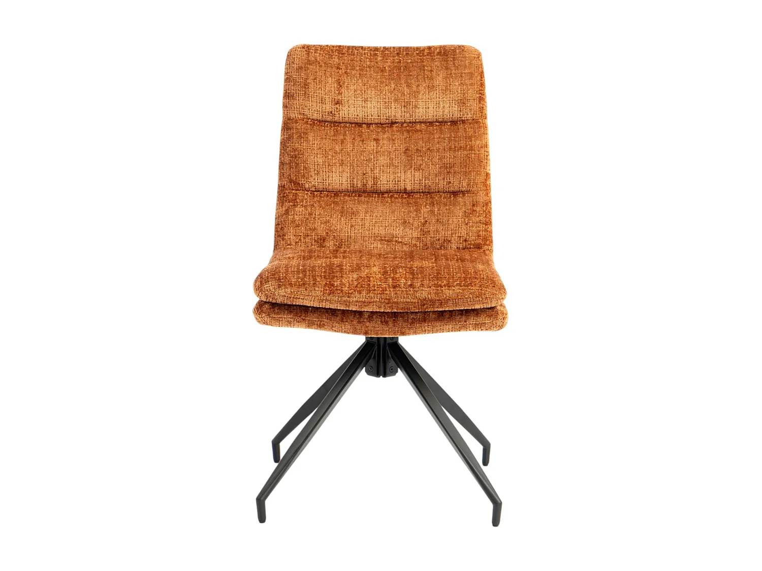Chaise pivotante rouille en tissu doux texturé (x2) PALERME
