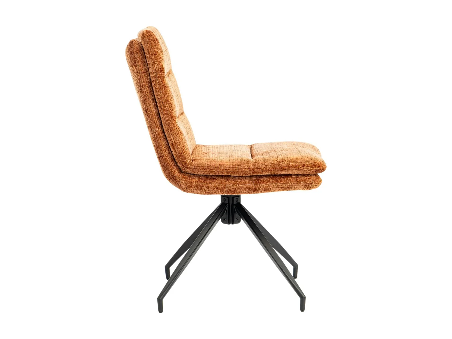 Chaise pivotante rouille en tissu doux texturé (x2) PALERME