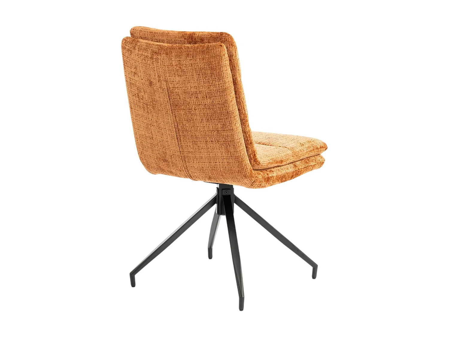 Chaise pivotante rouille en tissu doux texturé (x2) PALERME