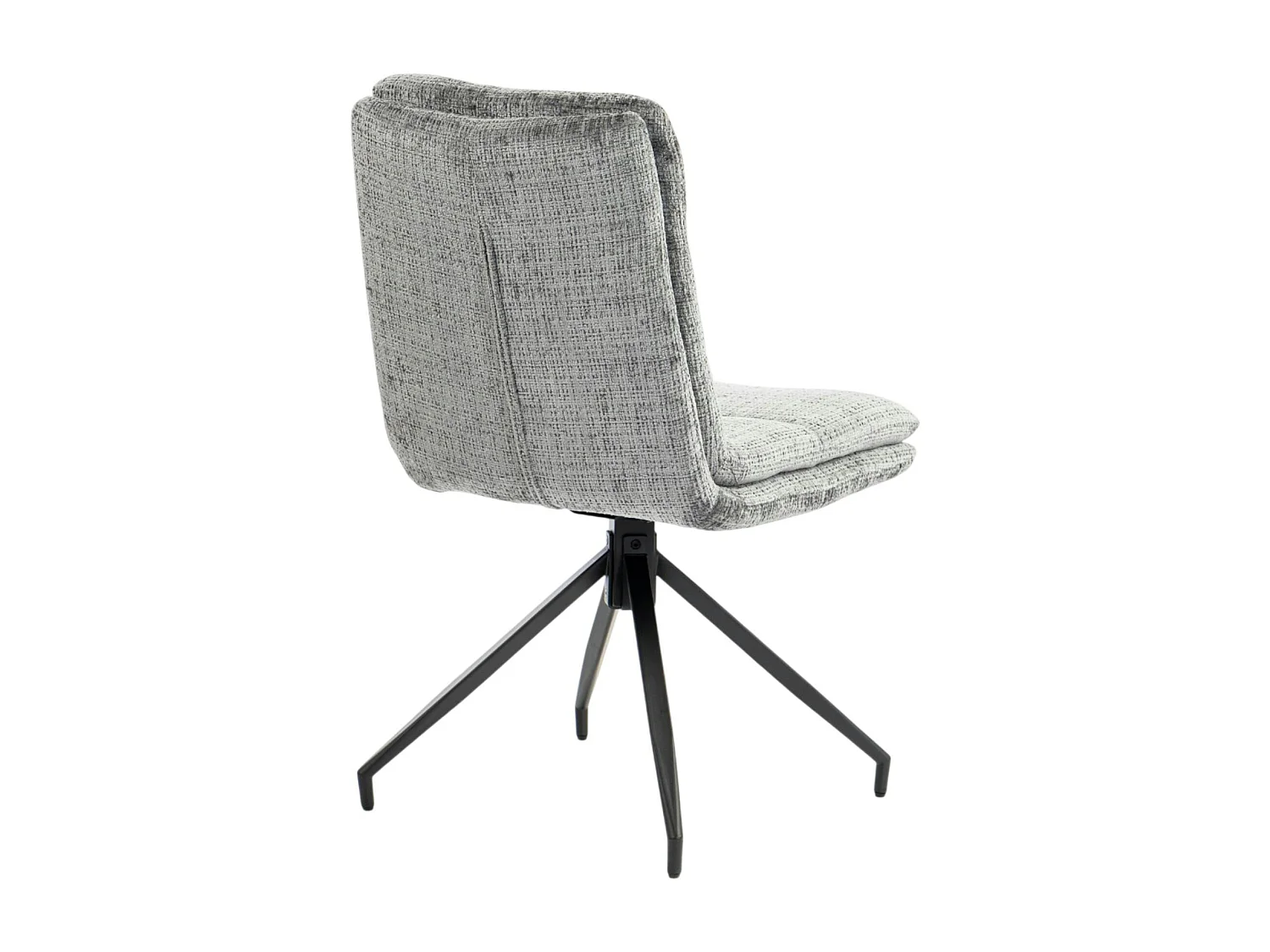 Chaise pivotante grise en tissu doux texturé (x2) PALERME