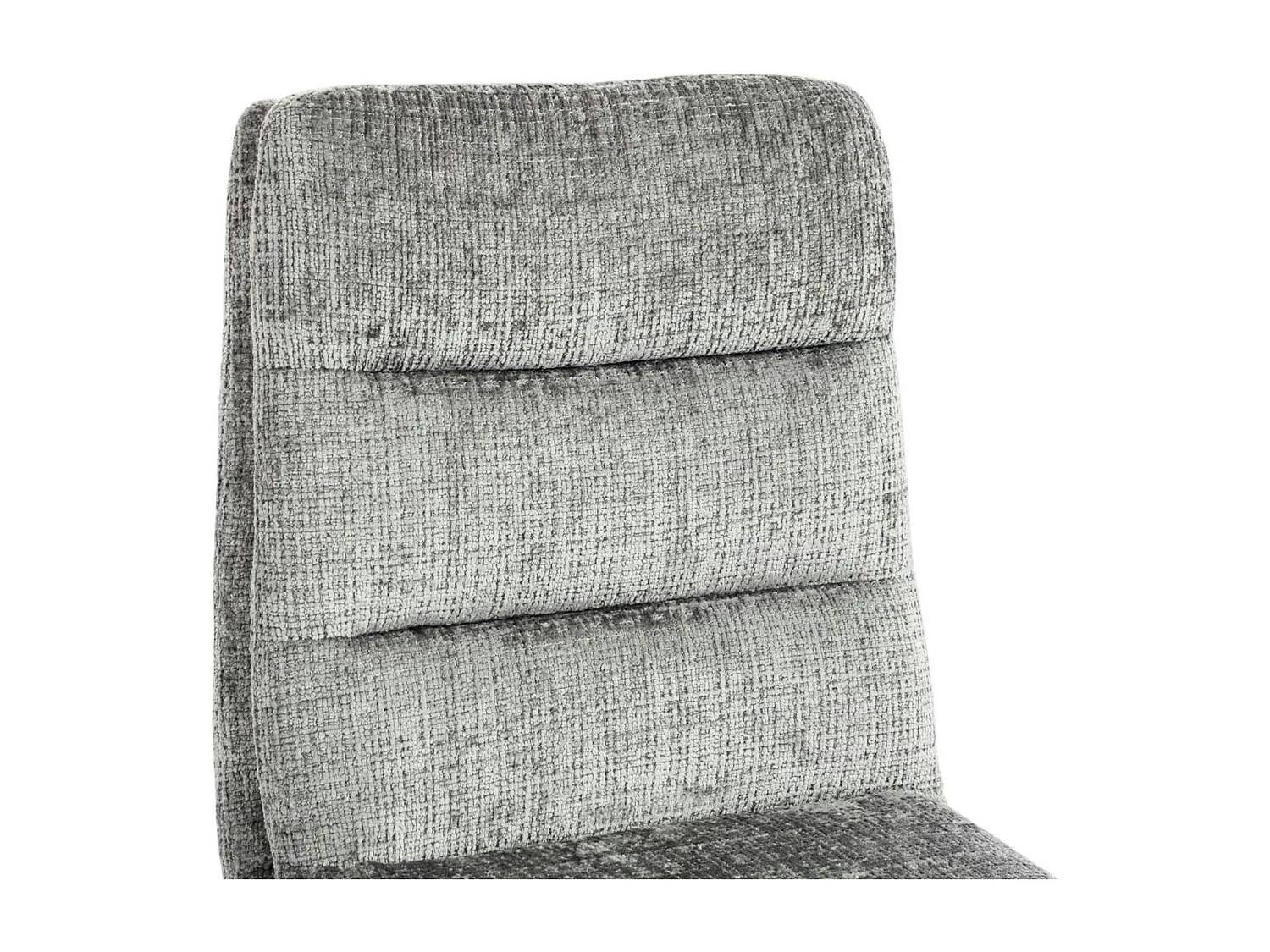 Chaise pivotante grise en tissu doux texturé (x2) PALERME