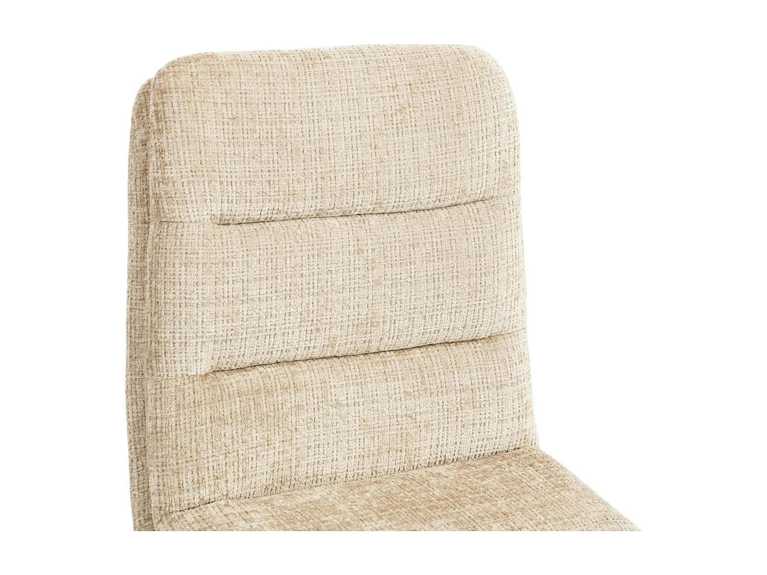 Chaise pivotante beige en tissu doux texturé (x2) PALERME