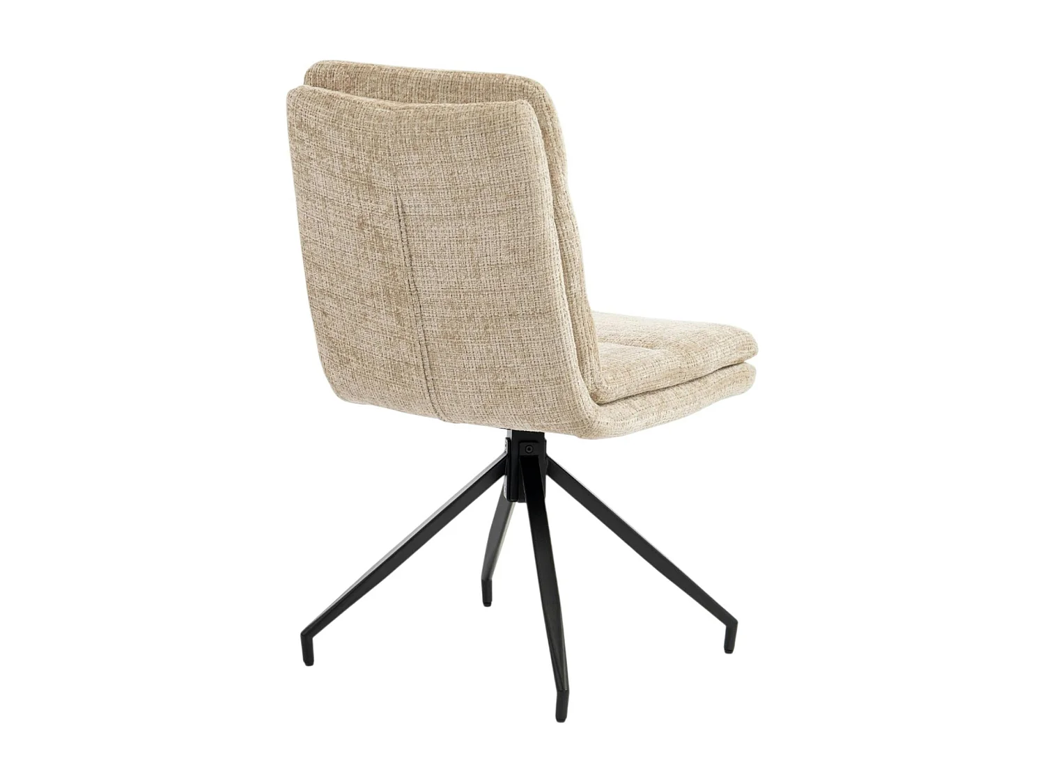 Chaise pivotante beige en tissu doux texturé (x2) PALERME