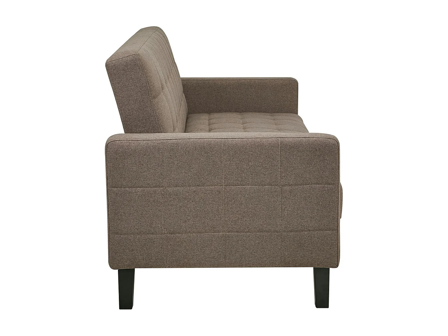 Canapé-lit 3 places marron chiné avec rangement NARVIK