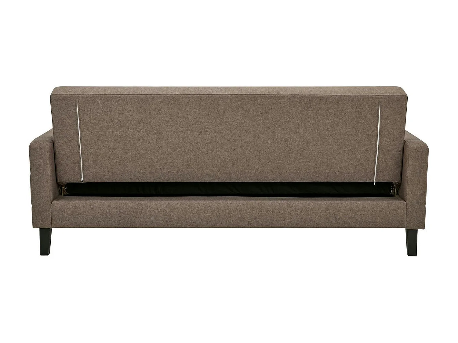 Canapé-lit 3 places marron chiné avec rangement NARVIK