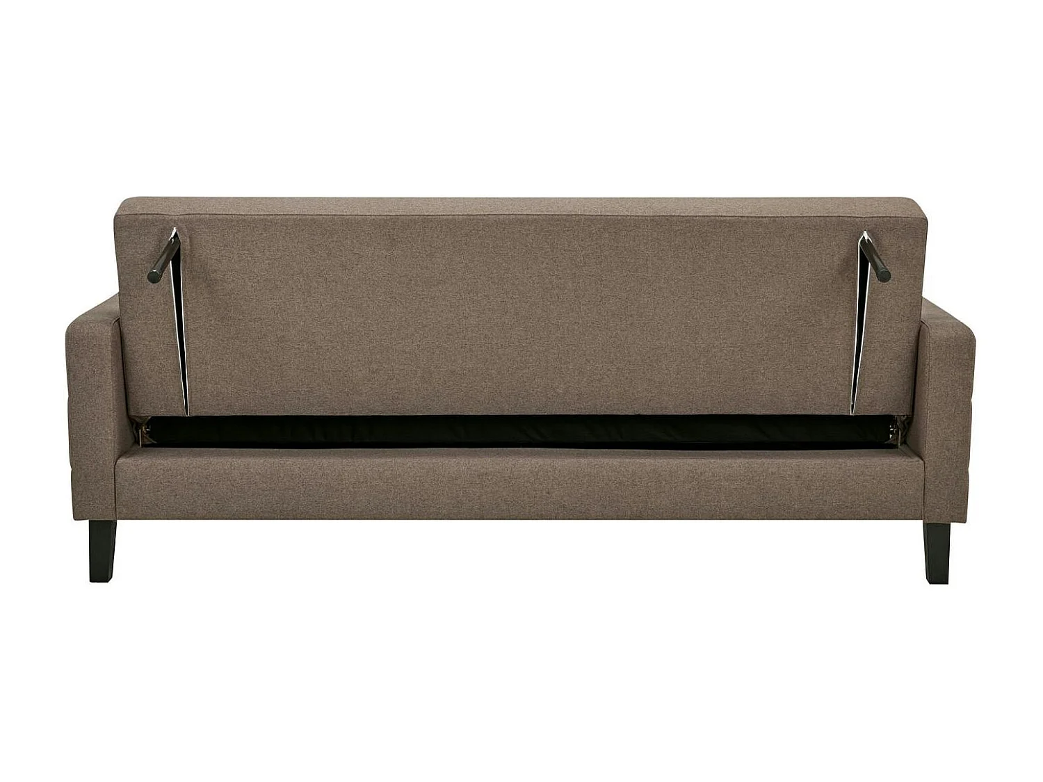 Canapé-lit 3 places marron chiné avec rangement NARVIK