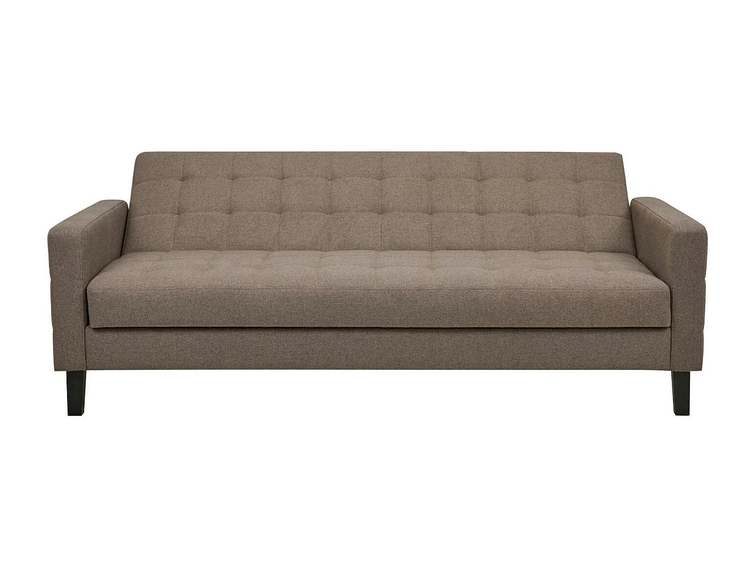 Canapé-lit 3 places marron chiné avec rangement NARVIK