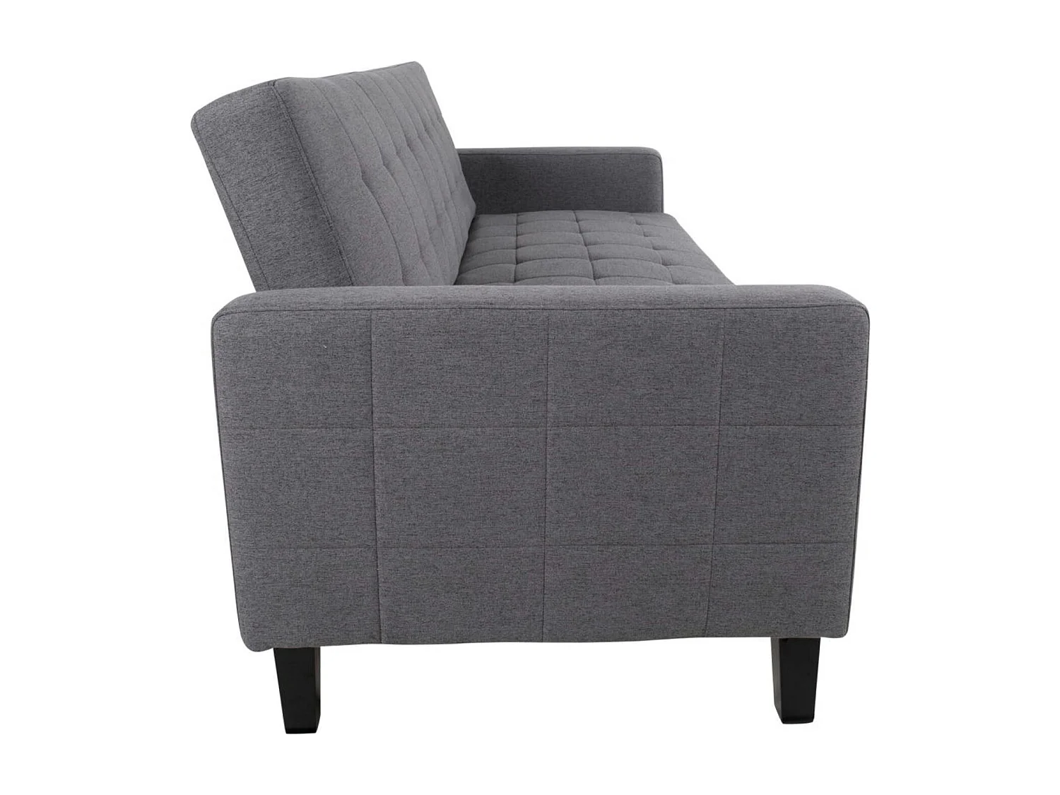 Canapé-lit 3 places gris foncé avec rangement NARVIK